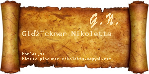 Glöckner Nikoletta névjegykártya