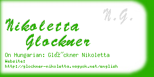nikoletta glockner business card